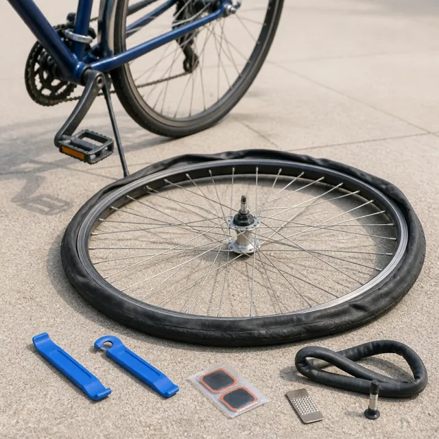 Align a rubbing bike mudguard